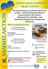 Wachsaktion 2025/2026 – Wir sammeln für die Ukraine!